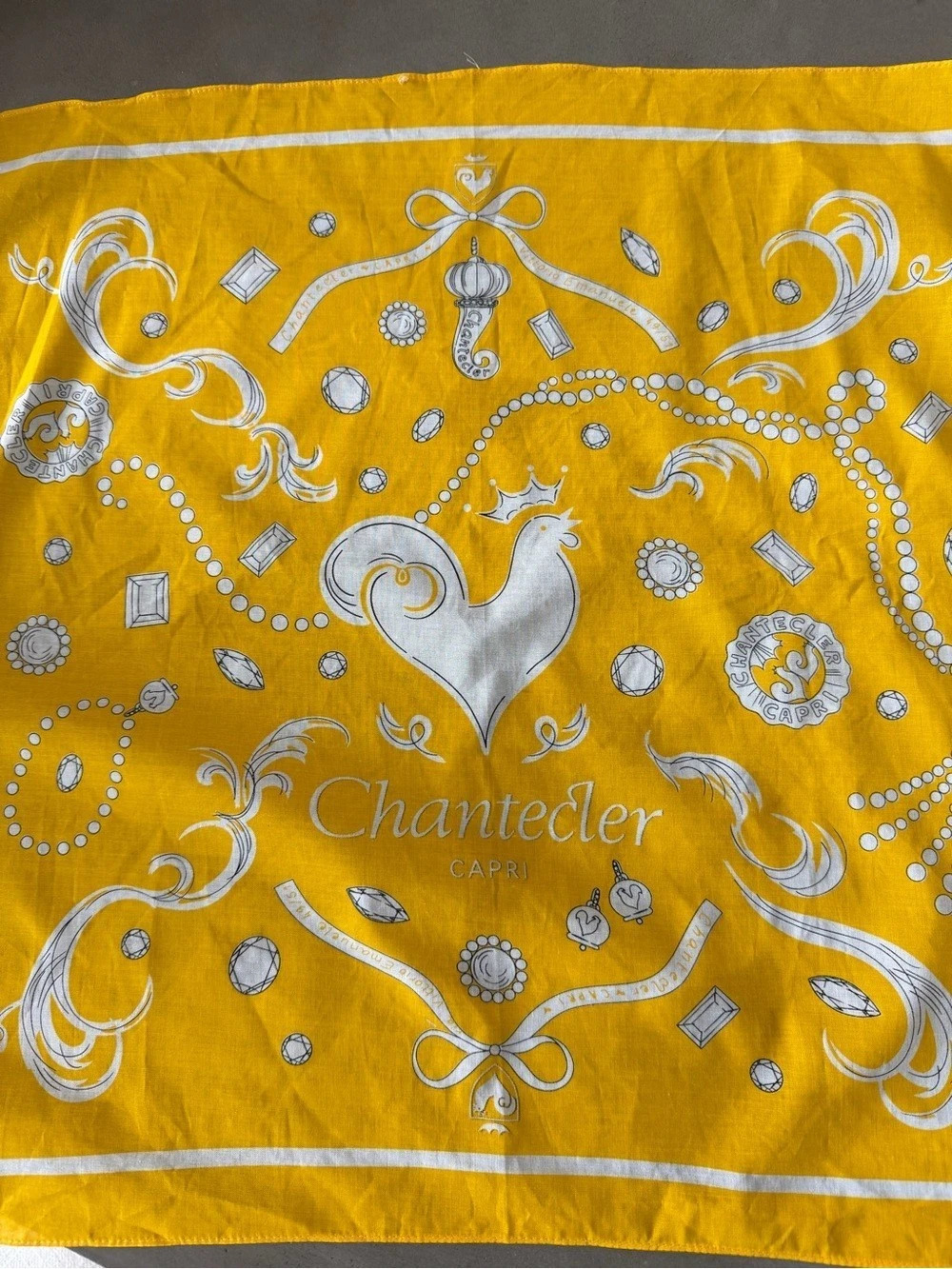 Chantecler Capri Printed Scarf in Yellow New